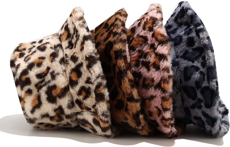 BEARUN Winter Faux Fur Furry Bucket Hat Fluffy Fuzzy Warm Hat Plush Fisherman Hat for Women Men Teens Girls - Image 4
